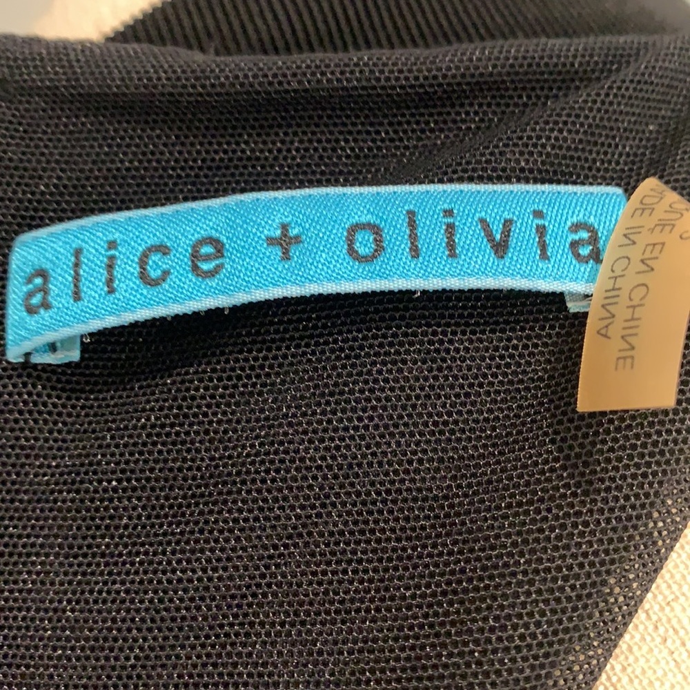 HP 🎉Alice and Olivia Black Fit and Flare Dress - Picture 6 of 8